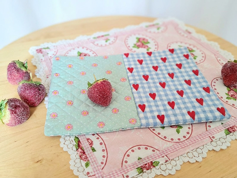 Endlosmuster Füllmuster Quiltmuster Mix 3 - redwork Stickdatei